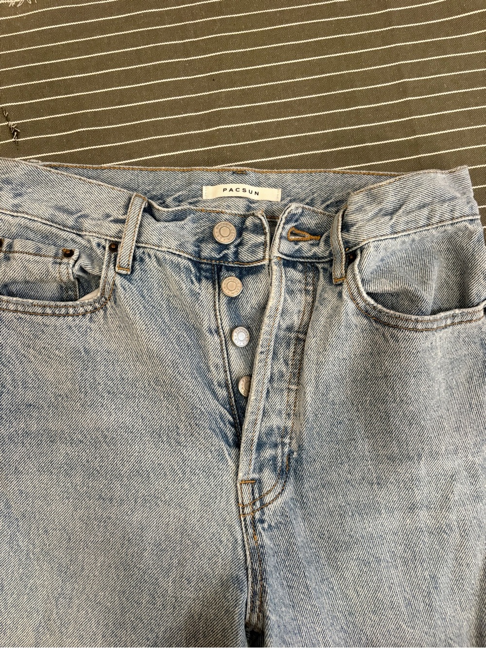 PacSun Women's Light Blue High-Rise Slim Button-Fly Jeans